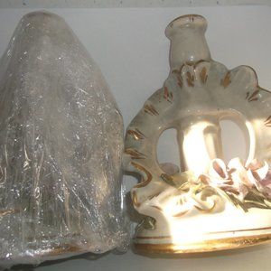 2 Vintage 1940s Cordey candleholders, Capodimonte-style - NO CHIPS OR CRACKS